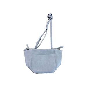 Anthropologie Celeste Blue Leather Mini Crossbody Bag